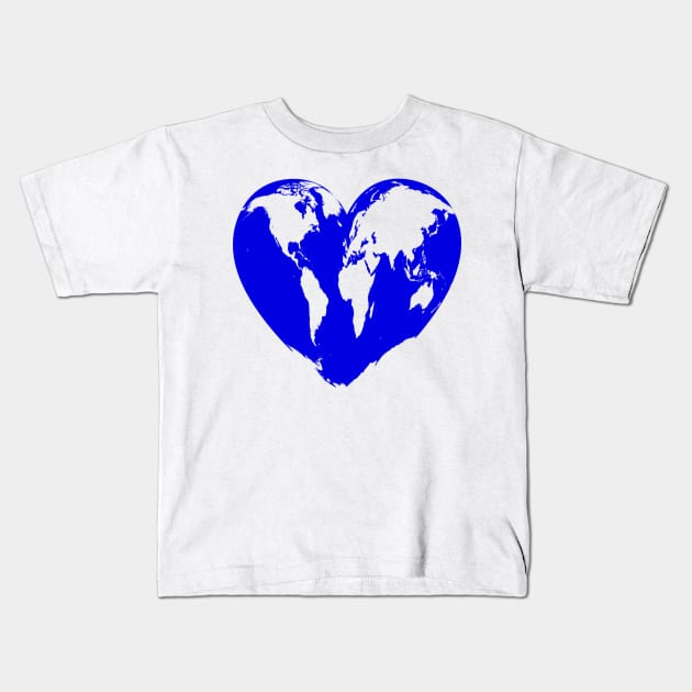 Earth Heart Kids T-Shirt by Z1
